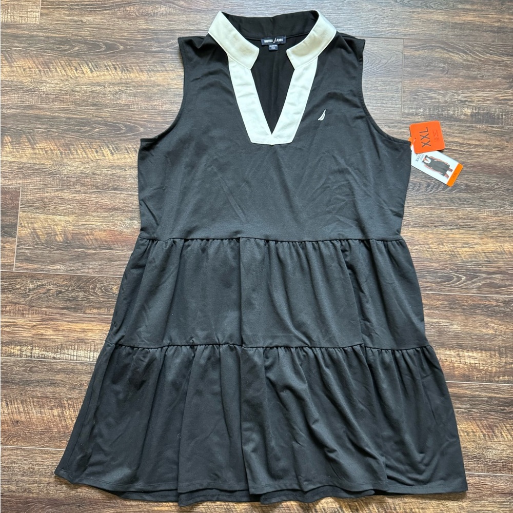 NWT Nautica Black and WhitE Dress XXL